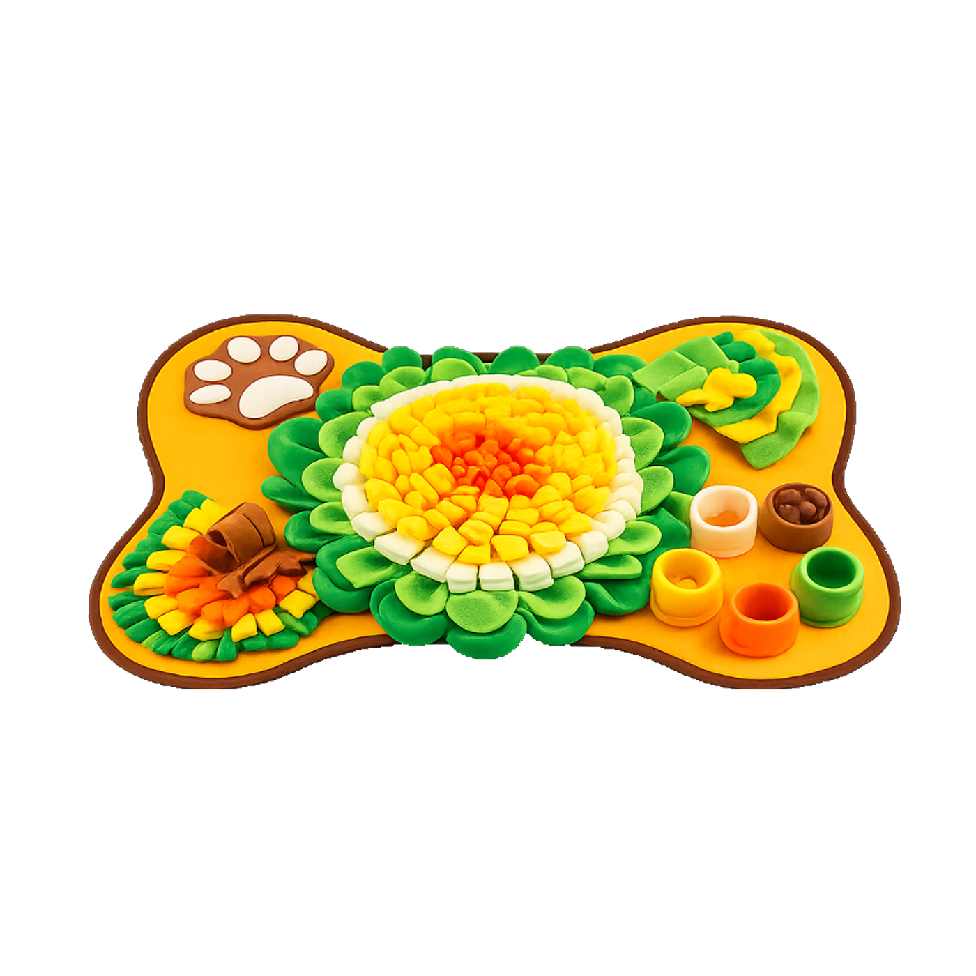 Bone Shape Snuffle Mat 64x43cm | Foraging Feeder for Dogs, Cats, Rabbits & Small Pets