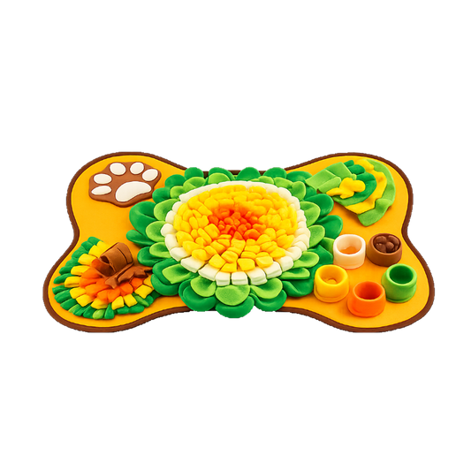Bone Shape Snuffle Mat 64x43cm | Foraging Feeder for Dogs, Cats, Rabbits & Small Pets