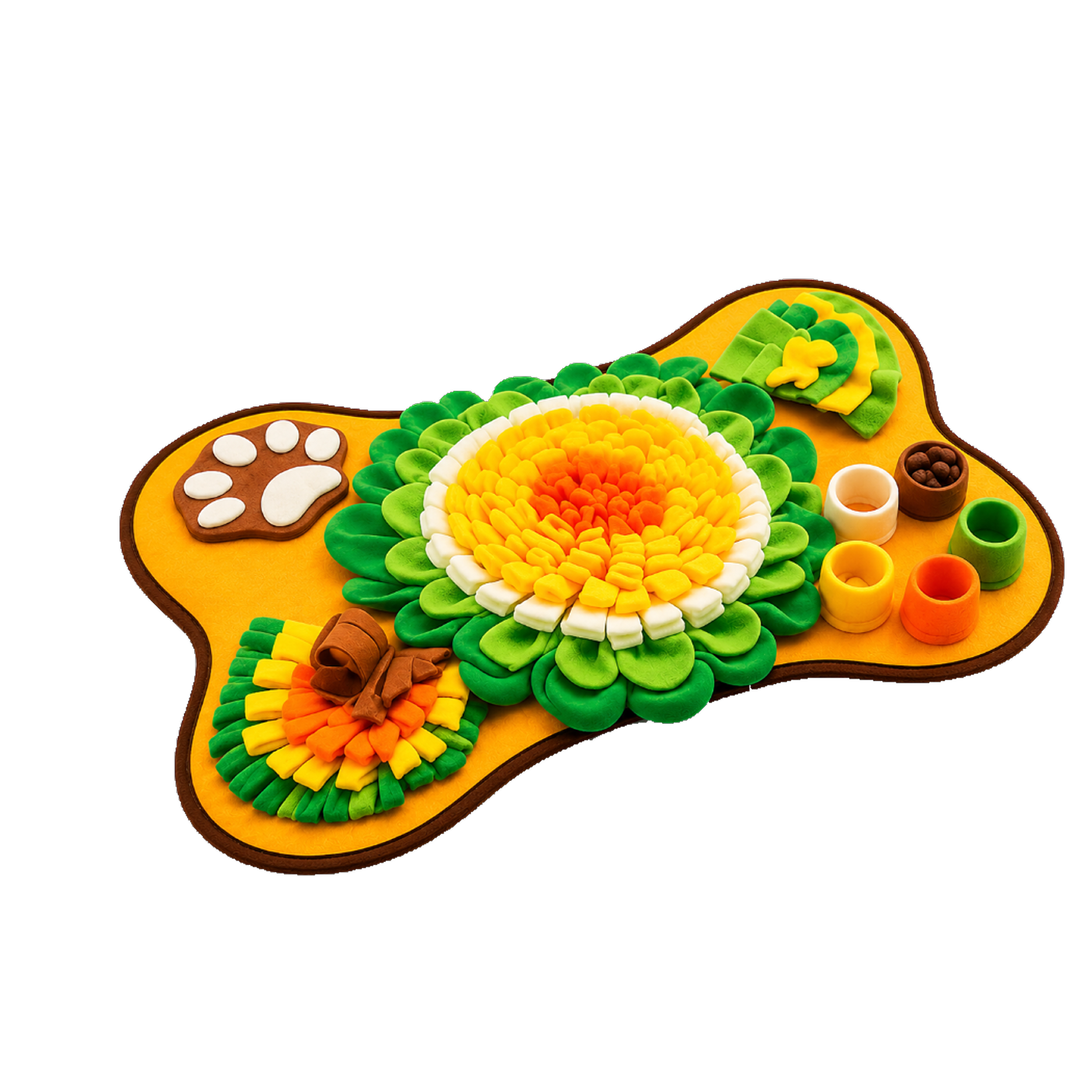 Bone Shape Snuffle Mat 64x43cm | Foraging Feeder for Dogs, Cats, Rabbits & Small Pets