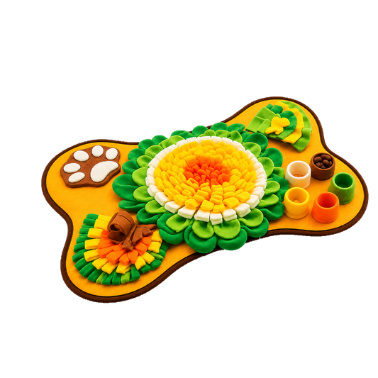 Bone Shape Snuffle Mat 64x43cm | Foraging Feeder for Dogs, Cats, Rabbits & Small Pets